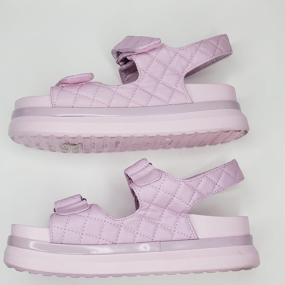 Bamboo 8M 2.5" Platform Chunky Heel Sandal Lavender Hook Loop Closure Fairycore - Picture 8 of 10